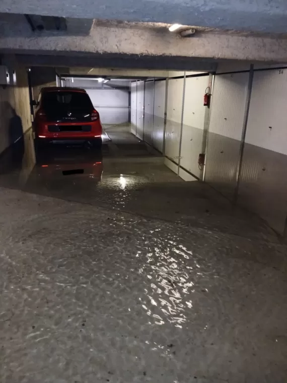 inondation sous-sol garage immeuble